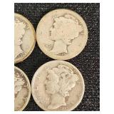 Mercury Dimes 1916, 1923, 1941, 1945