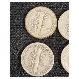 Mercury Dimes 1916, 1923, 1941, 1945