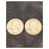 1934 and 1936 Washington Quarter Coins