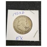 1953-D Franklin Half Dollar Coin