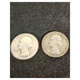 1951 and 1958 U.S. Quarter Coins