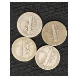 1917, 1926, 1935, 1944 Mercury Dimes