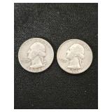 1954 Washington Silver Quarters