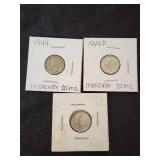 1944 Mercury Dimes Including 1944D and UNC