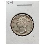 1944 Mercury Dimes Including 1944D and UNC
