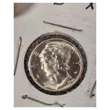 Mercury Dimes including 1939 D, 1936 D, and 1943 D