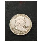 1959 Benjamin Franklin Half Dollar