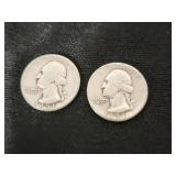 1951 Silver Washington Quarters