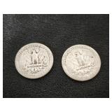 1951 Silver Washington Quarters