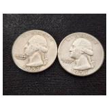 1957 Silver Washington Quarters