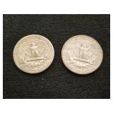 1957 Silver Washington Quarters