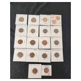 Lot of Lincoln Pennies Including 1970s Small Date, 1960D Large Date, and 1973-S Off-Center Error Coins