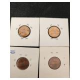 Lot of Lincoln Pennies Including 1970s Small Date, 1960D Large Date, and 1973-S Off-Center Error Coins