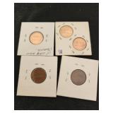 Lot of Lincoln Pennies Including 1970s Small Date, 1960D Large Date, and 1973-S Off-Center Error Coins