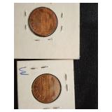 Lot of Lincoln Pennies Including 1970s Small Date, 1960D Large Date, and 1973-S Off-Center Error Coins