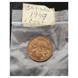 Canadian Coin Collection, Including 1947 and 1970 Pennies, Nickels, Quarters