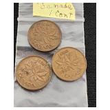 Canadian Coin Collection, Including 1947 and 1970 Pennies, Nickels, Quarters