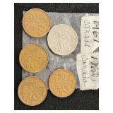Canadian Coin Collection, Including 1947 and 1970 Pennies, Nickels, Quarters