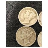 Mercury Dimes 1930, 1936, 1939, 1941