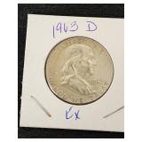 1963 D Franklin Half Dollar