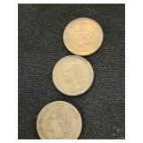 Lot of Coins Including 1894 2 Pfennig, French Francs, and Italian Lire