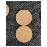 German and Austrian Coins including 1 Pfennig and 50 Groschen