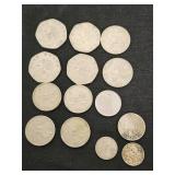 Lot of Mexican Coins and Currency
