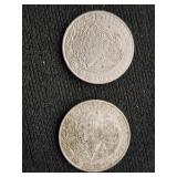 Lot of Various Coins Including Italian Lira and Mexican Pesos