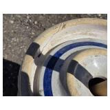 Stoneware Butter Churn with Stick for Wooden Dasher - crack on the rim