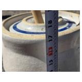 Stoneware Butter Churn with Stick for Wooden Dasher - crack on the rim