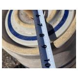 Stoneware Butter Churn with Stick for Wooden Dasher - crack on the rim