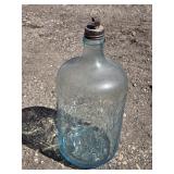 International St. Louis Glass Water Bottle with Spring-Loaded Cap