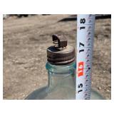 International St. Louis Glass Water Bottle with Spring-Loaded Cap