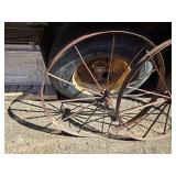 Antique Metal Wagon Wheels - 42" Diameter
