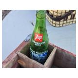 Coca-Cola Wooden Crate with Vintage Glass Bottles