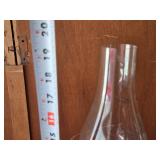 Antique Glass Oil Lamp with Chimney