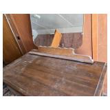 Antique Wooden Dresser with Mirror