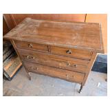 Antique Wooden Dresser with Mirror