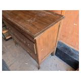 Antique Wooden Dresser with Mirror