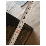 Antique Steamer Trunk with Decorative Hardware and Interior Lining - Hinge is Broke