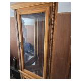 Curio Cabinet with Glass Shelves and Interior Lighting