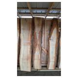 Basswood Live Edge Slabs - 4 Pieces, ~9 ft Long, 17-23 in Wide