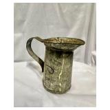 Vintage McClary galvanized metal quart measuring pitcher.