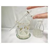 Spun glass + 24k gold trim gold carousel baron and angel