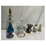 5 hand blown high Egyptian Glass perfume bottles