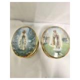 Ardleigh Elliott "Visions of Our Lady" porcelain music boxes.