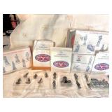 Three originally Boxed Solid Pewter Figurines, by Americana Pewter Collection