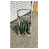 Suncast Portable Garden Hose Reel Cart with Hose