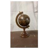 Vintage Style 9.5" Desktop World Globe with Wooden Base