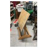 Vintage Solid Wood Adjustable Drafting Table / Art Easel